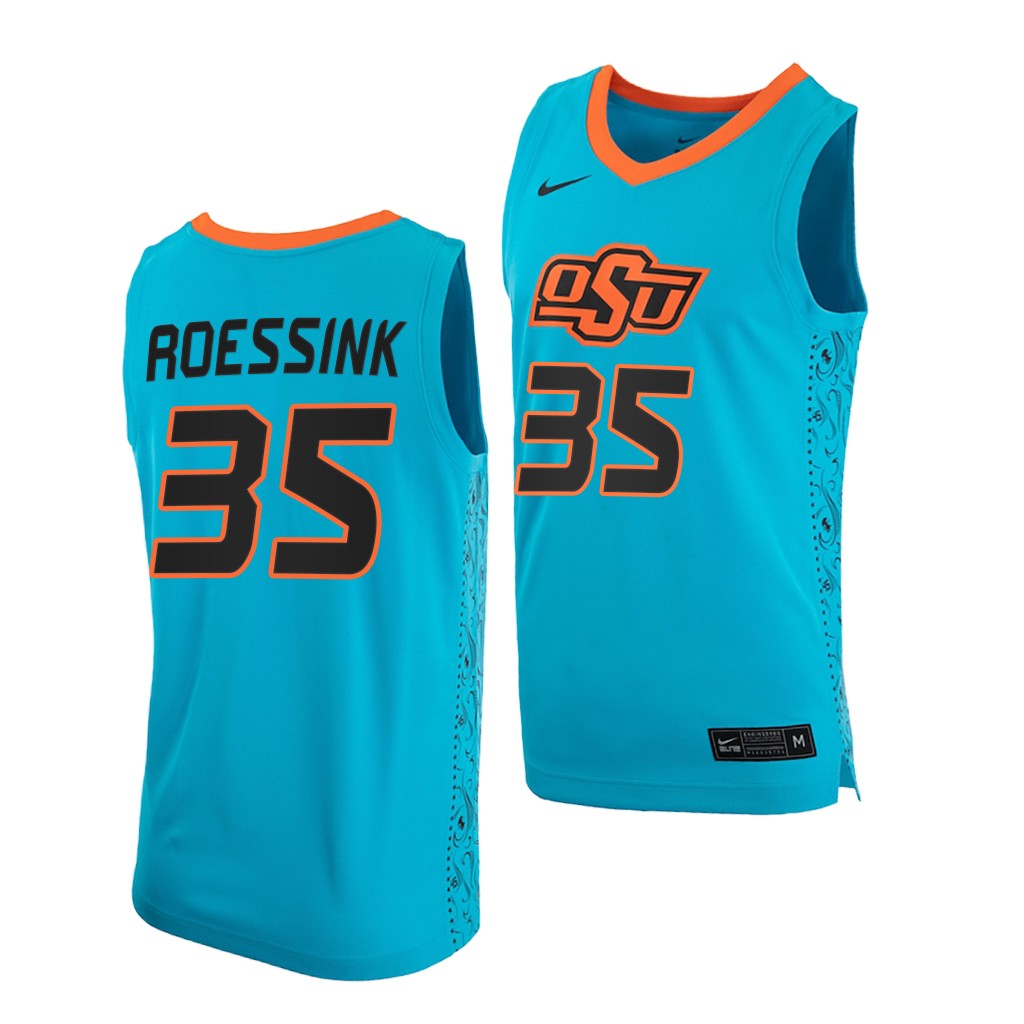 Oklahoma State Cowboys Hidde Roessink Blue College Jersey 6FHTDGXV