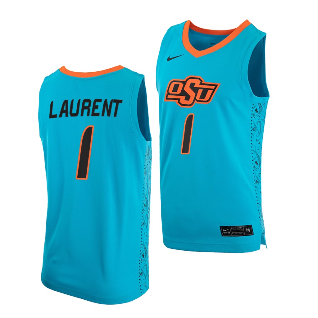 Oklahoma State Cowboys Jonathan Laurent Blue College Jersey ND5FRGXV