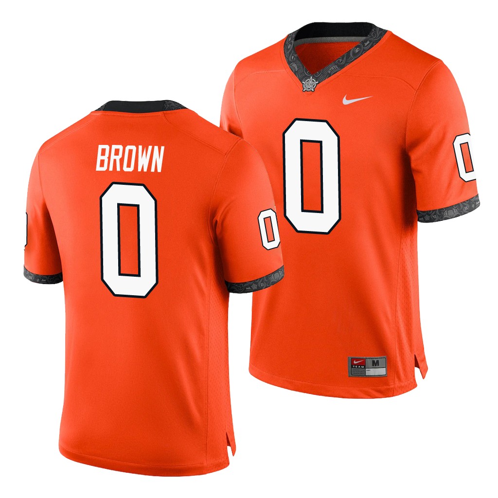 Oklahoma State Cowboys LD Brown Orange College Game Jersey 4ANDMGXV