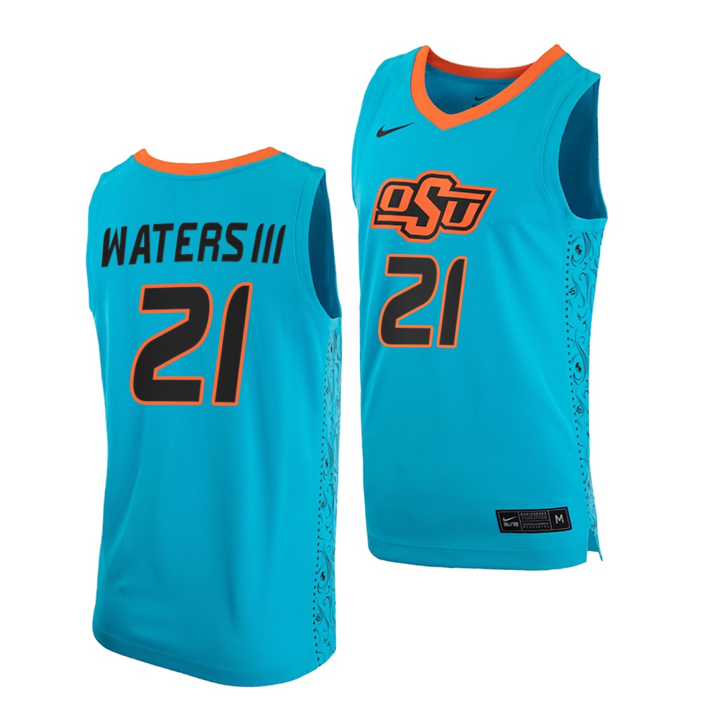 Oklahoma State Cowboys Lindy Waters III Blue College Jersey BWUCEGXV