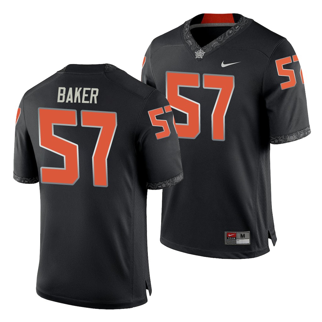 Oklahoma State Cowboys Ryan Baker Black College Game Jersey ZERWBGXV