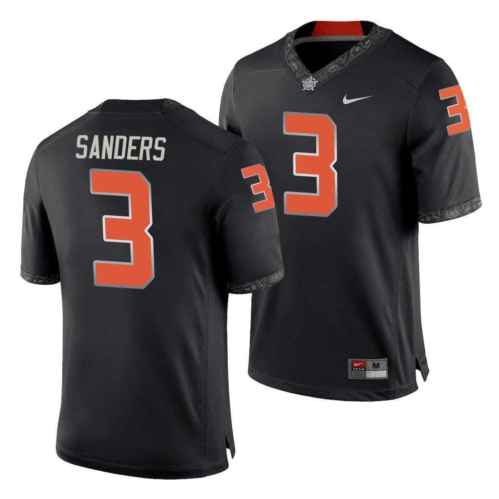 Oklahoma State Cowboys Spencer Sanders Black College Game Jersey WAGQEGXV