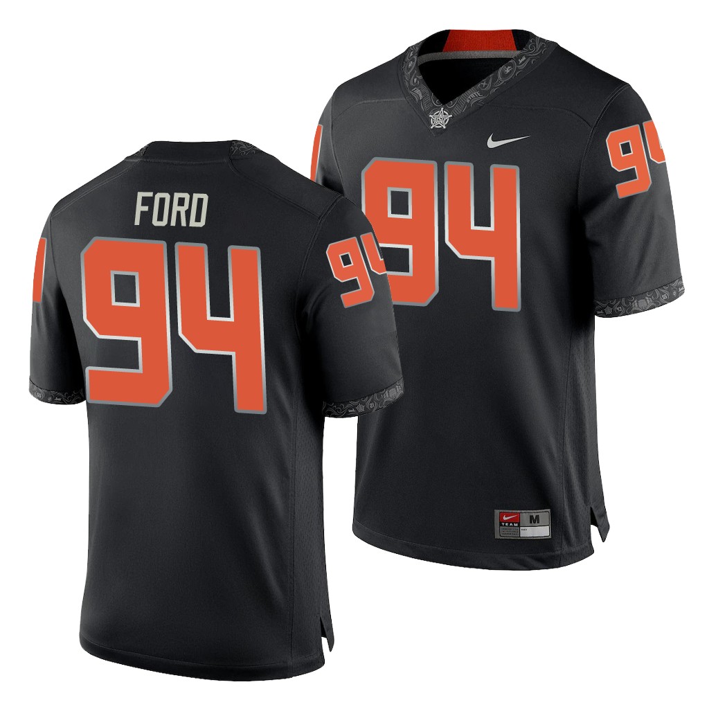 Oklahoma State Cowboys Trace Ford Black College Game Jersey TTKWNGXV