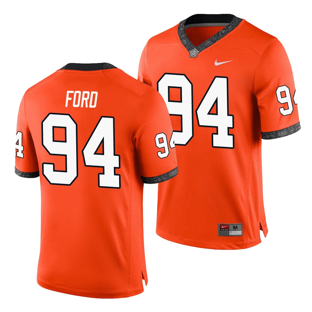 Oklahoma State Cowboys Trace Ford Orange College Game Jersey O8ZOZGXV