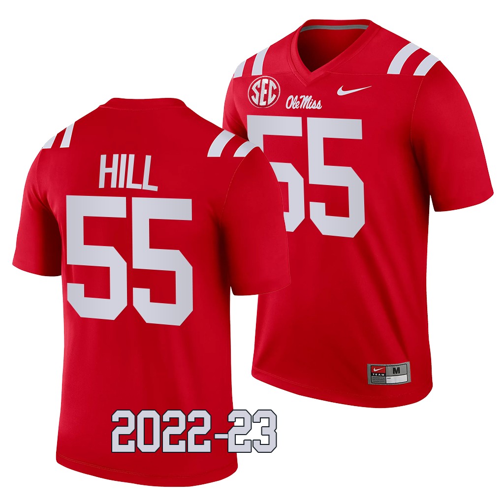 Ole Miss Rebels #55 KD Hill 2022-23 College Red Legend Jersey WEYORGXV