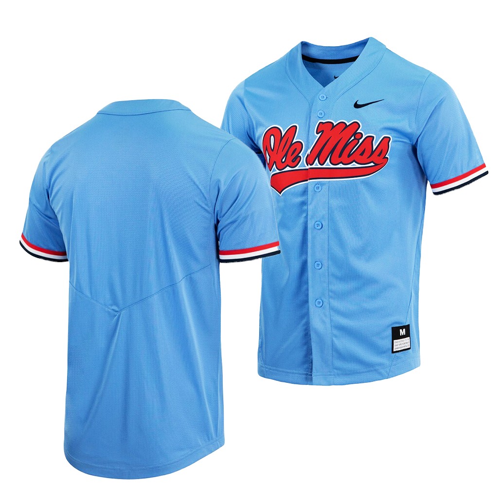 Ole Miss Rebels Blue Custom Jersey College O7S7LGXV