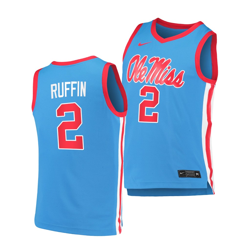 Ole Miss Rebels Daeshun Ruffin Blue Class Jersey 4X8R6GXV