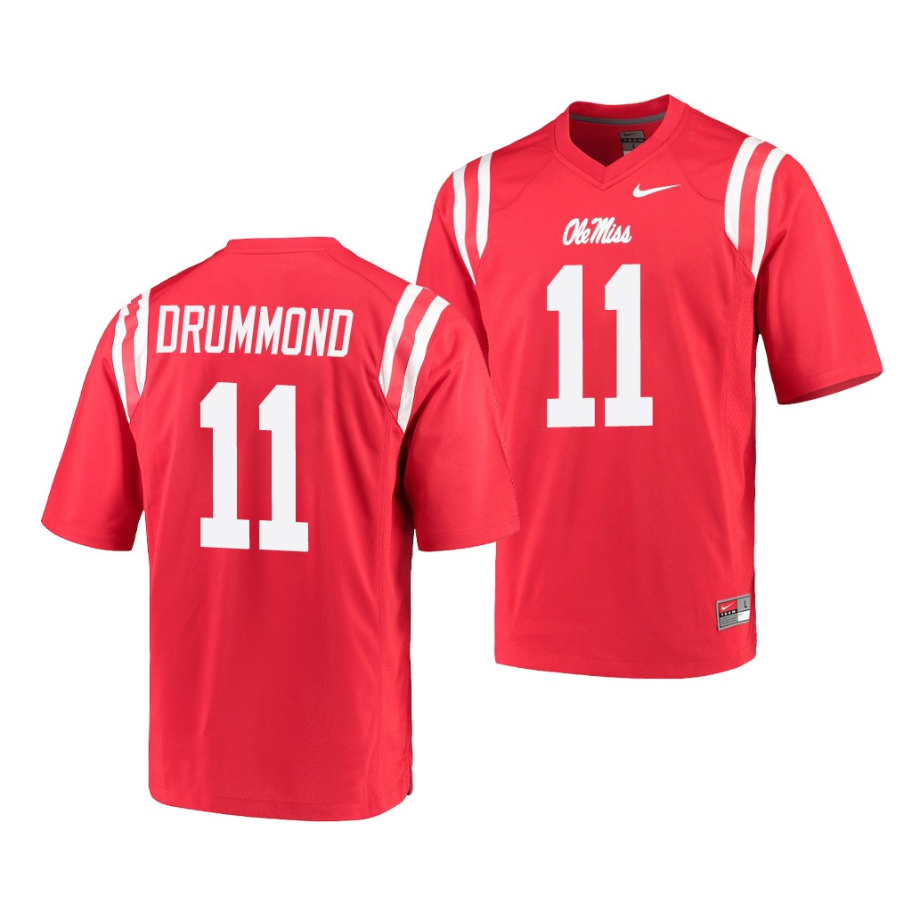 Ole Miss Rebels Dontario Drummond Red College Game Jersey TXFNDGXV