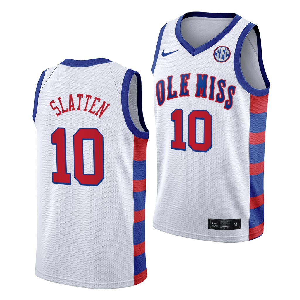 Ole Miss Rebels Grant Slatten White Throwback Class Jersey RTRBVGXV
