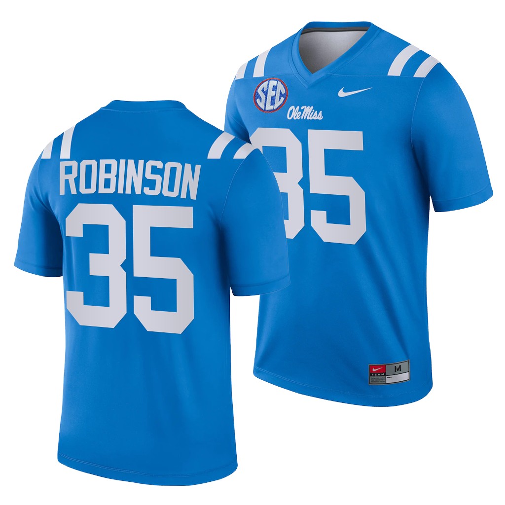 Ole Miss Rebels Mark Robinson 35 Blue -22 College Legend Jersey Men HH3WNGXV