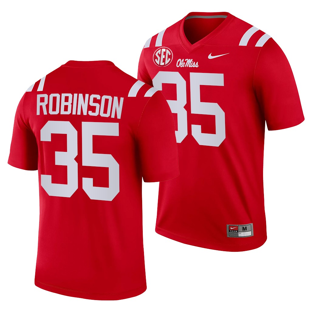 Ole Miss Rebels Mark Robinson 35 Red -22 College Legend Jersey Men B4J1ZGXV