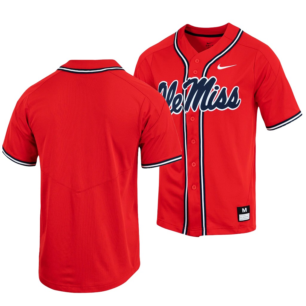 Ole Miss Rebels Red Custom Jersey College MR0JMGXV