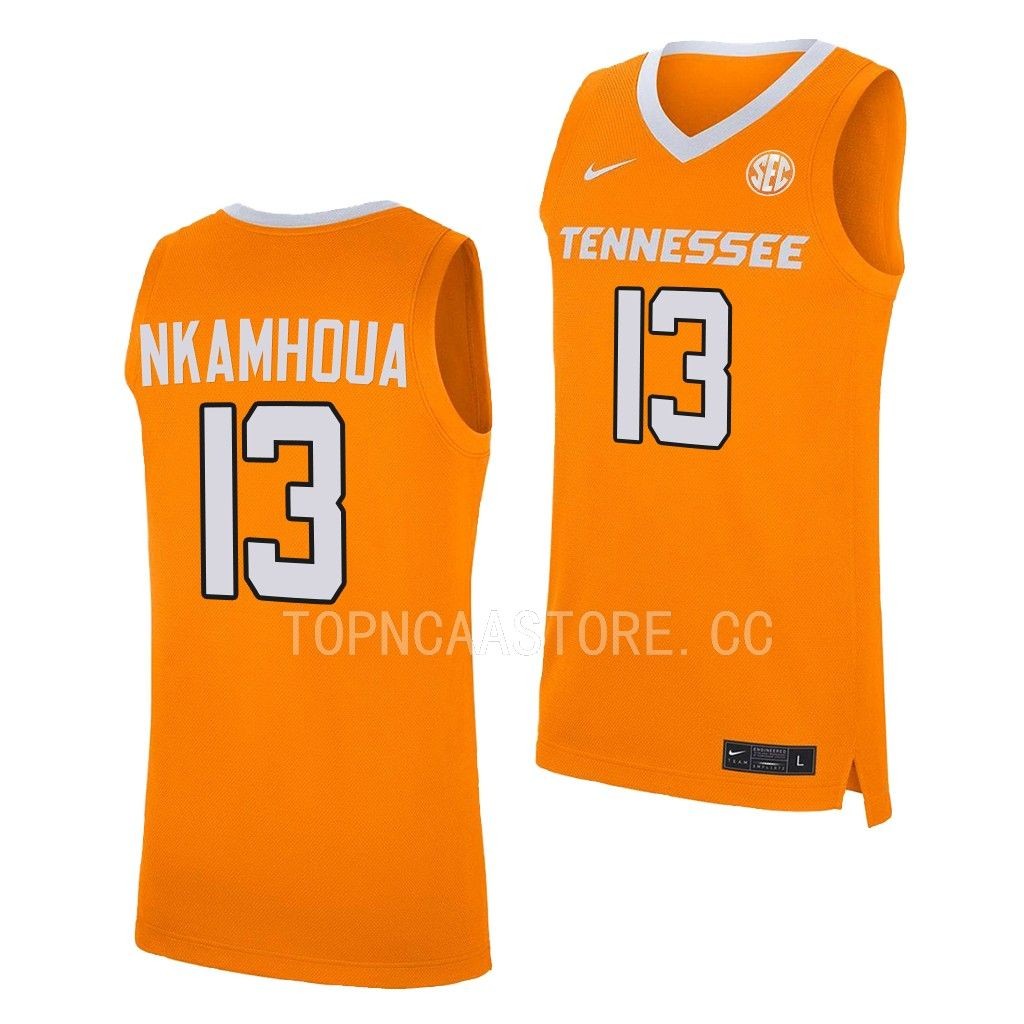 Olivier Nkamhoua Tennessee Volunteers #13 Orange Jersey 2022-23 VVFQRGXV