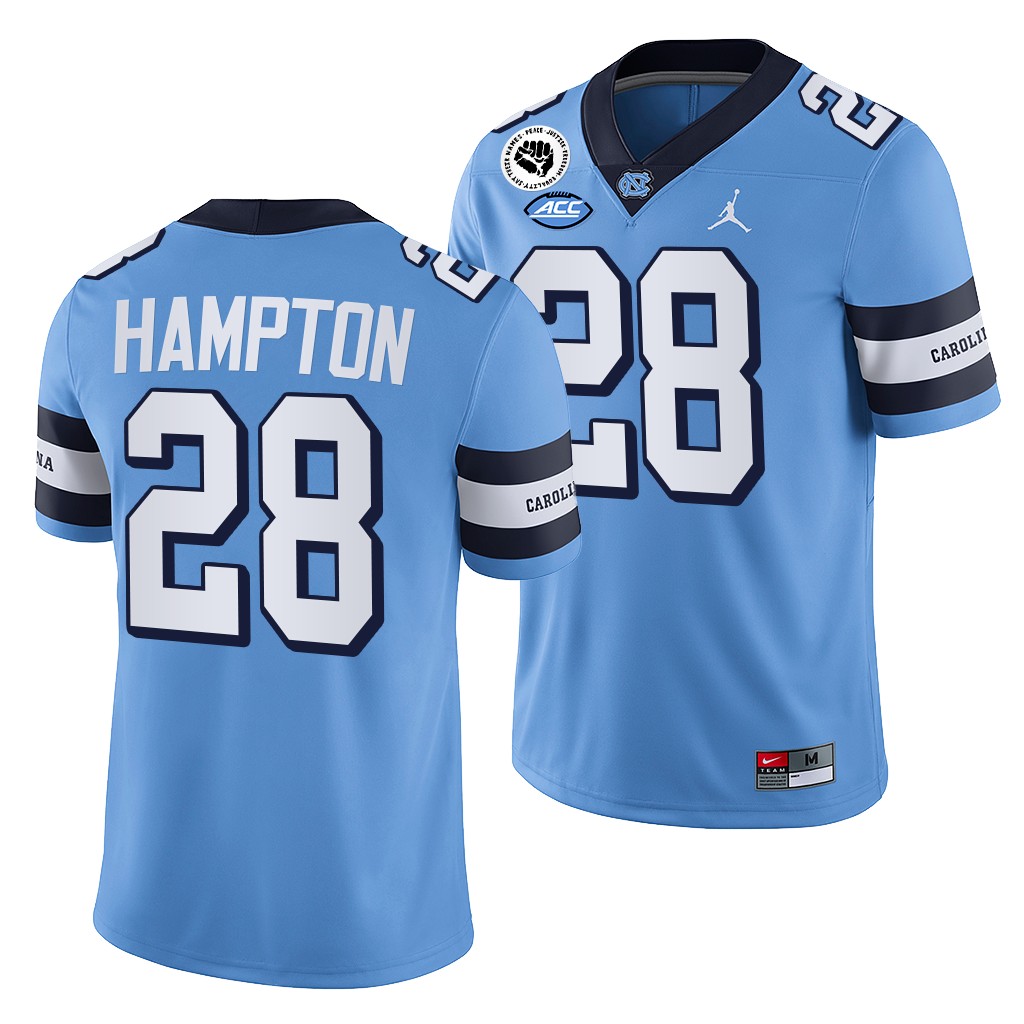 Omarion Hampton North Carolina Tar Heels 2022-23 College Jersey Blue #28 Uniform P9HUCGXV