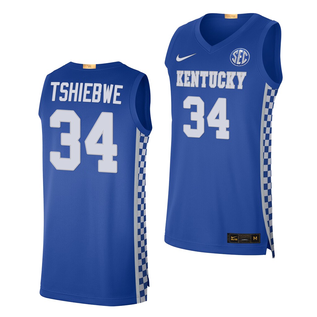 Oscar Tshiebwe #34 Kentucky Wildcats -22 College Royal Jersey ISLEXGXV