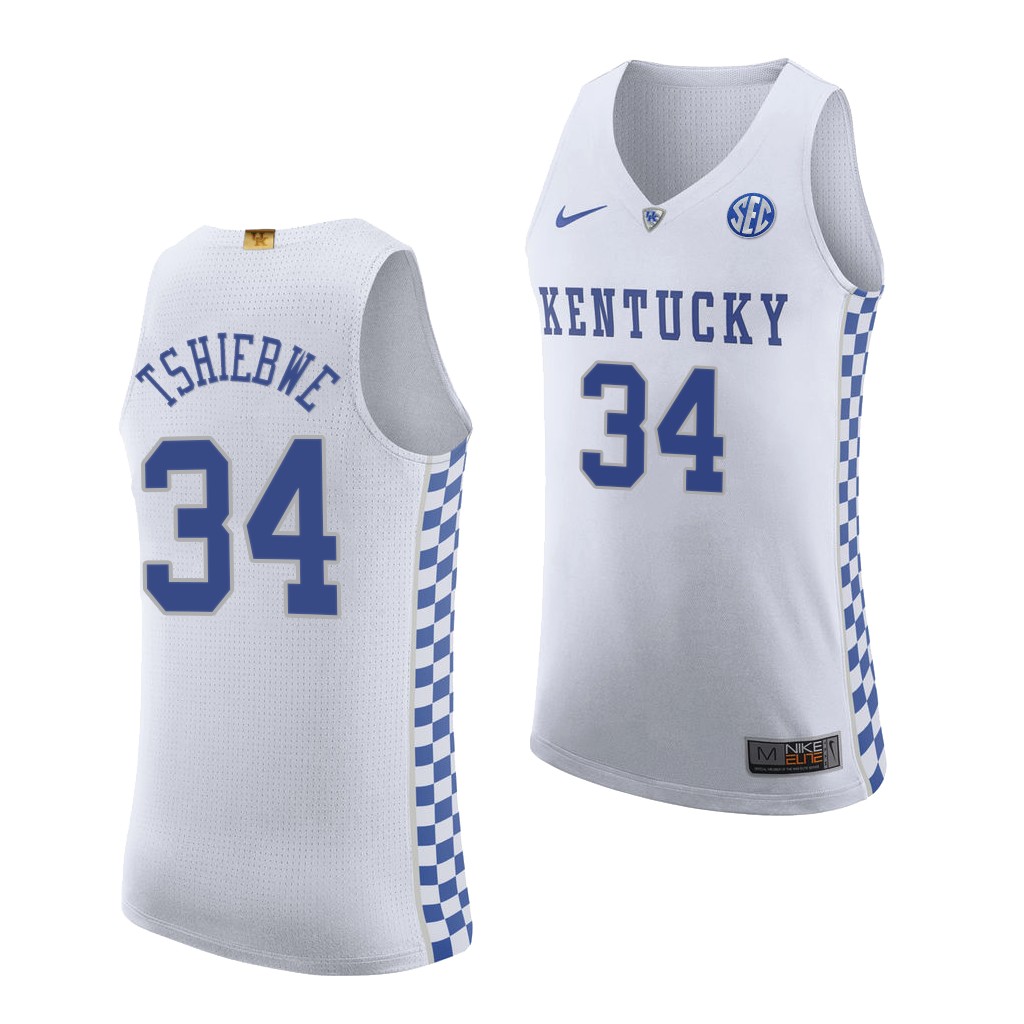 Oscar Tshiebwe #34 Kentucky Wildcats -22 College White Jersey DZVS4GXV