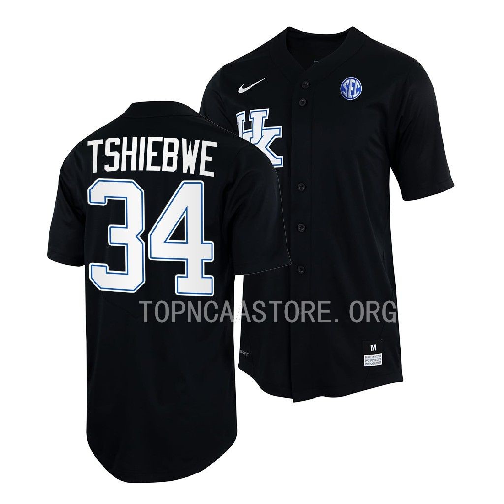 Oscar Tshiebwe Kentucky Wildcats #34 Black Shirt Full-Button Jersey JYZNDGXV