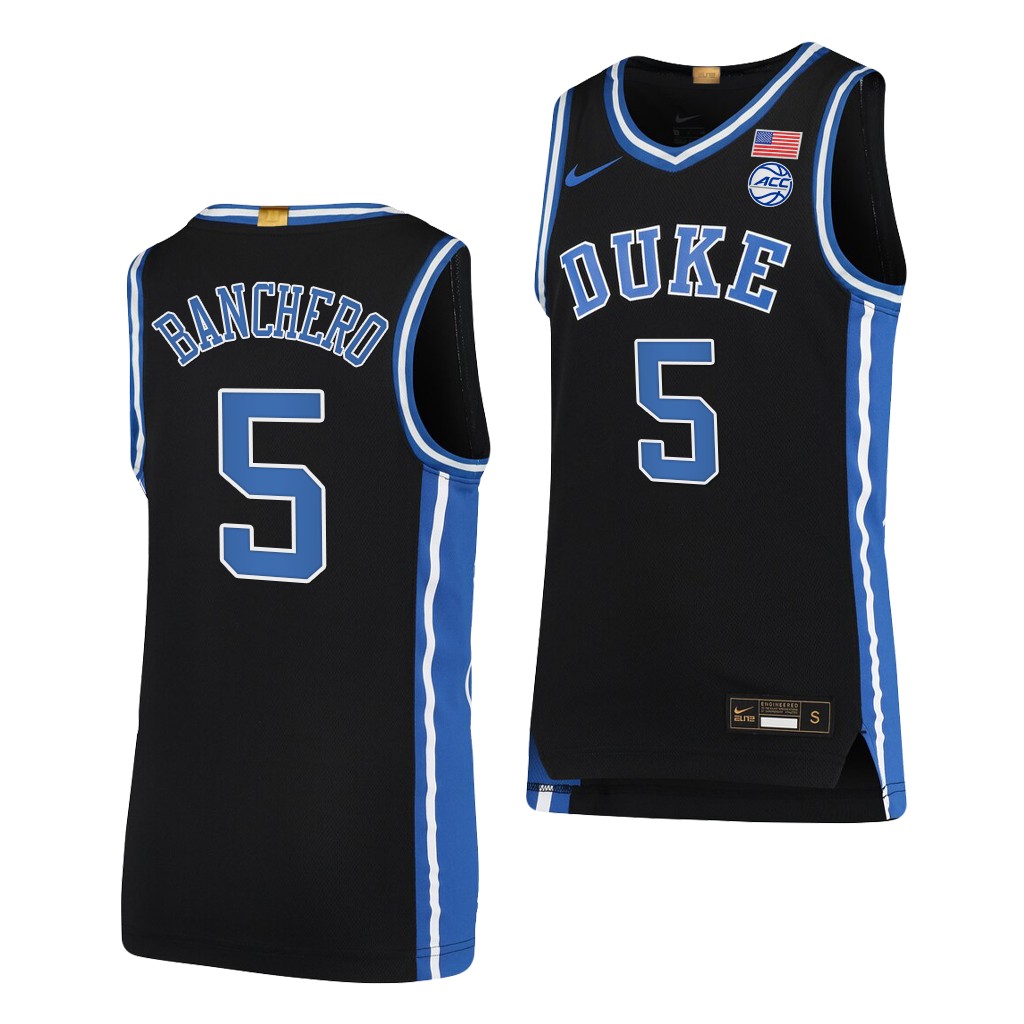 Paolo Banchero #5 Duke Blue Devils -22 College Limited Black Jersey C0BC2GXV