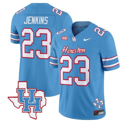 Parker Jenkins Jersey #23 Houston Cougars Oilers Inspired Vapor College Football Blue Stitched MZJZ4GXV