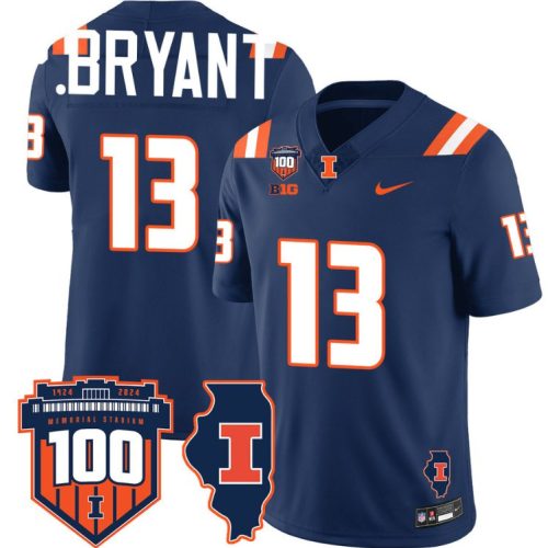 Pat Bryant Jersey #13 Illinois Fighting Vapor Limited College Football Stitched Navy TBVRBGXV