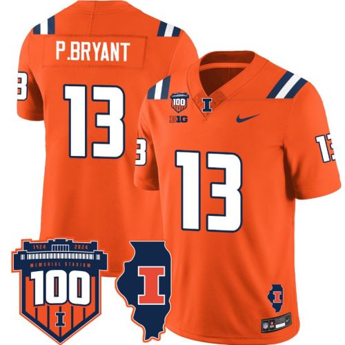 Pat Bryant Jersey #13 Illinois Fighting Vapor Limited College Football Stitched Orange RZ5XCGXV