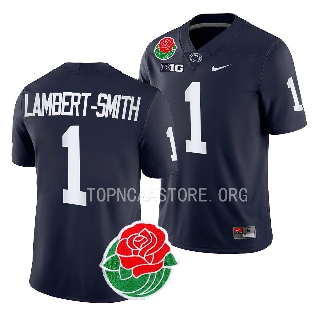 Penn State Nittany Lions #1 KeAndre Lambert-Smith Rose Bowl Navy College Jersey AO21PGXV