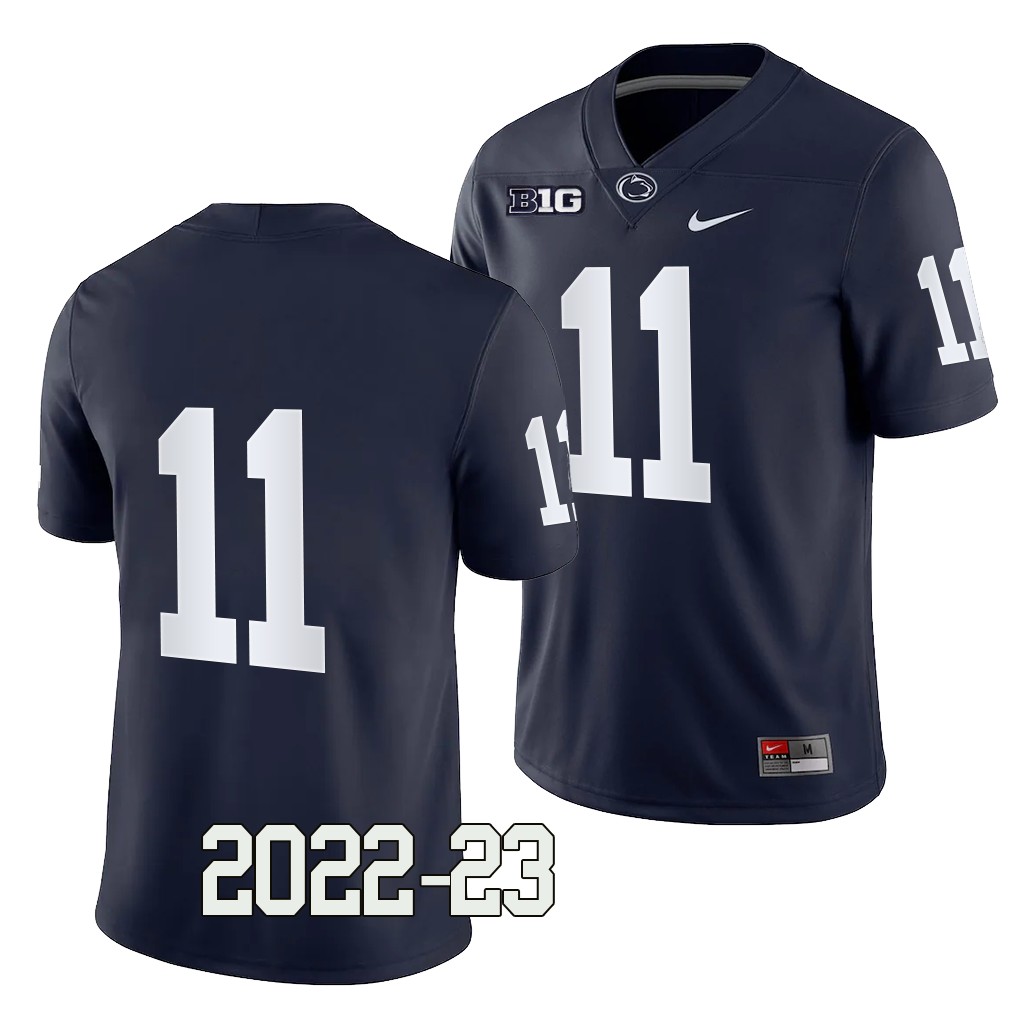 Penn State Nittany Lions Christian Veilleux Jersey 2022-23 College Navy #11 Game Shirt OISULGXV