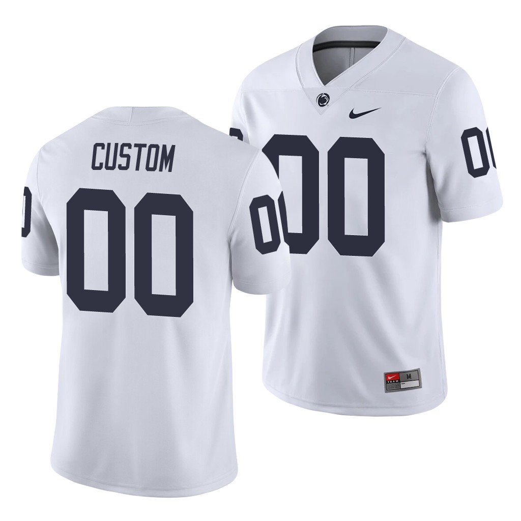 Penn State Nittany Lions Custom White College Game Jersey SG6CEGXV