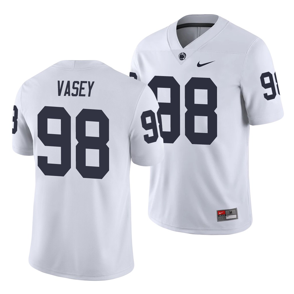 Penn State Nittany Lions Dan Vasey White College Game Jersey 1YU1TGXV