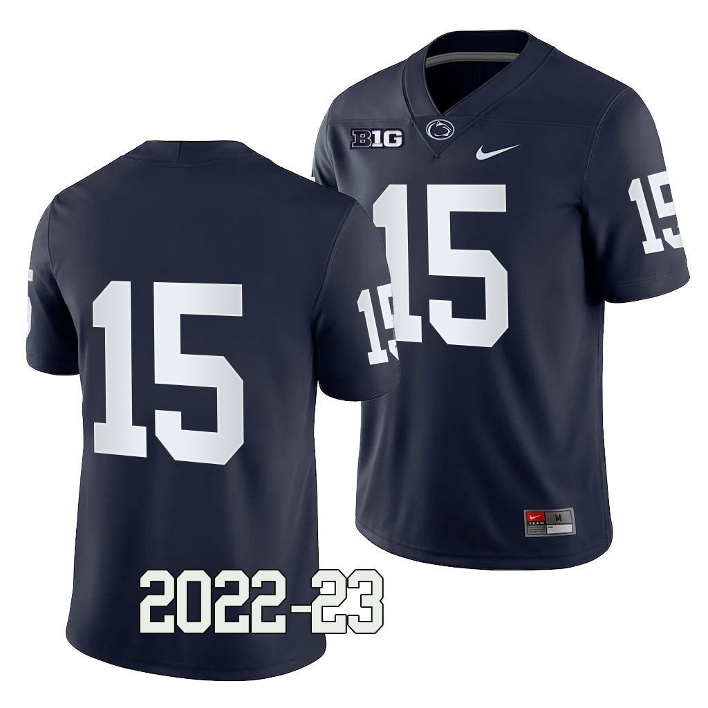 Penn State Nittany Lions Drew Allar Jersey 2022-23 College Navy #15 Game Shirt P0TZ4GXV