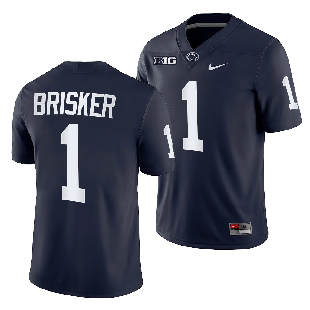 Penn State Nittany Lions Jaquan Brisker 1 Navy -22 College Game Jersey Men H5UEUGXV
