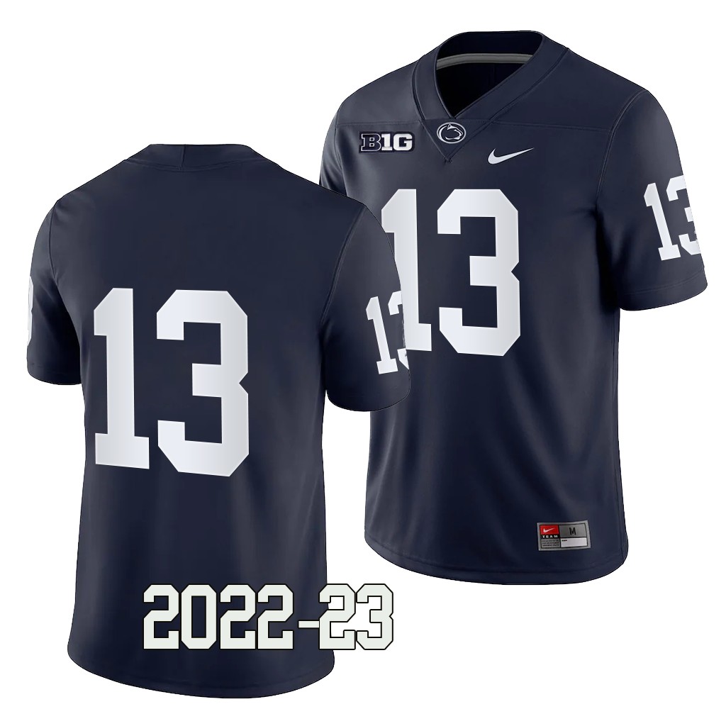 Penn State Nittany Lions Kaytron Allen Jersey 2022-23 College Navy #13 Game Shirt IG2KSGXV