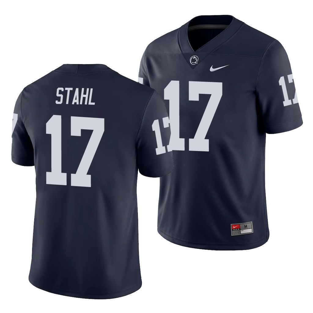 Penn State Nittany Lions Mason Stahl Navy College Game Jersey C2HEQGXV