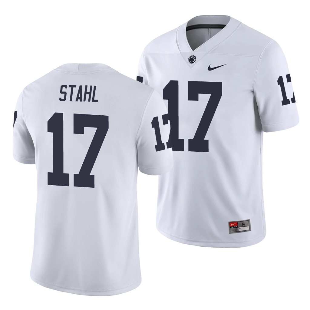 Penn State Nittany Lions Mason Stahl White College Game Jersey VTJGLGXV