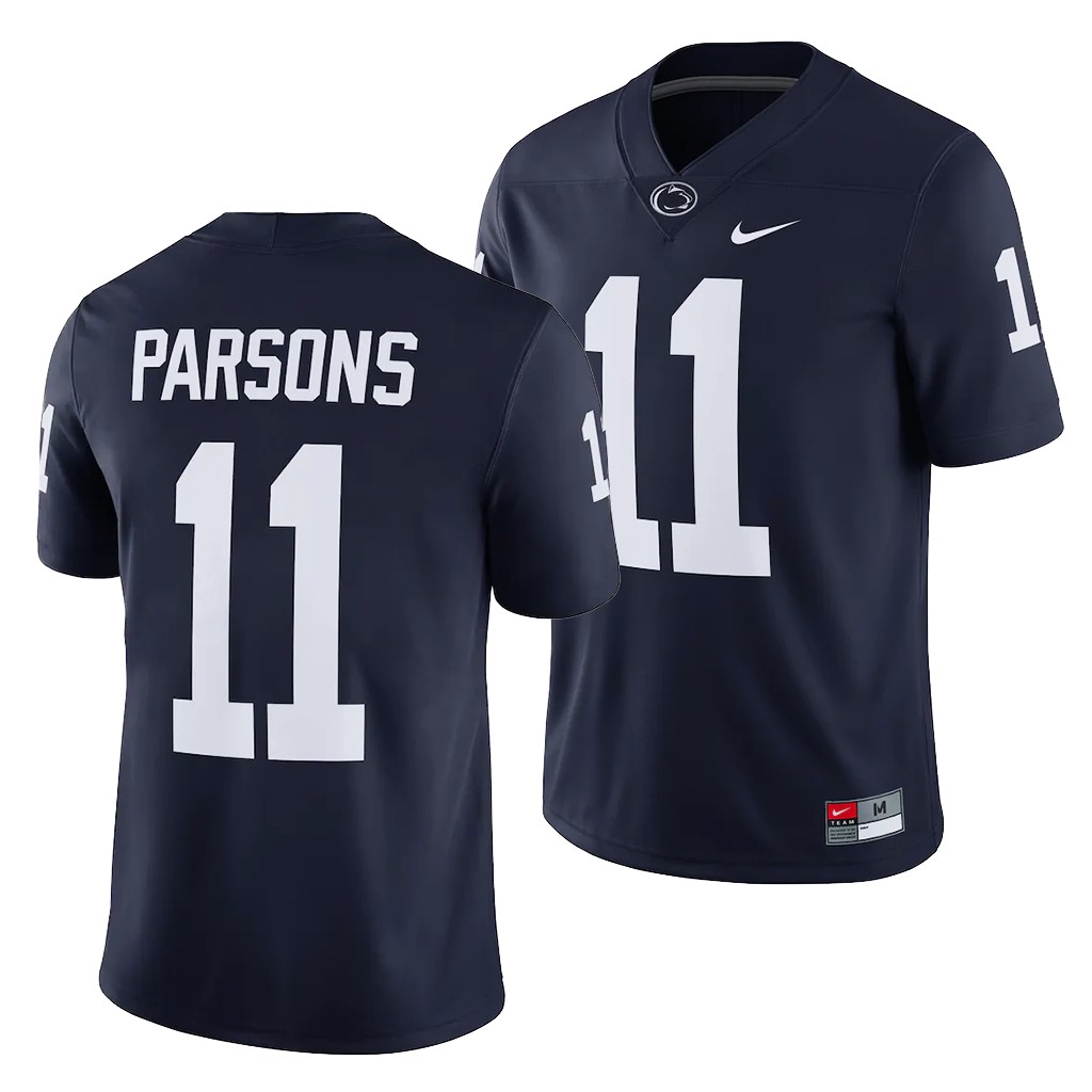 Penn State Nittany Lions Micah Parsons 11 Navy Draft Class Game Jersey Men QKS4WGXV
