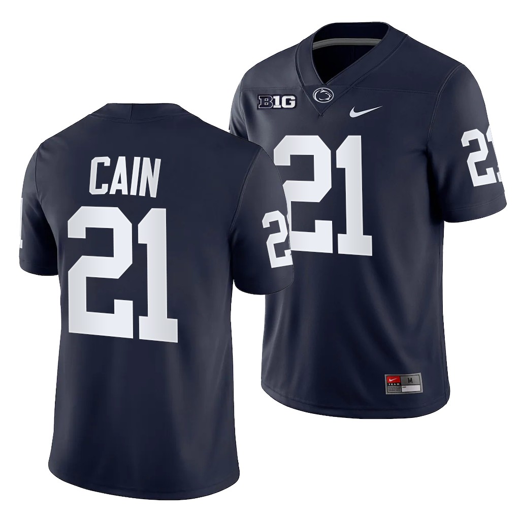 Penn State Nittany Lions Noah Cain 21 Navy -22 College Game Jersey Men AGI3NGXV