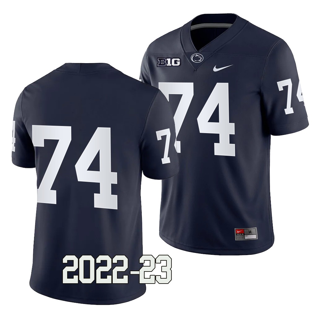 Penn State Nittany Lions Olumuyiwa Fashanu Jersey 2022-23 College Navy #74 Game Shirt KAV85GXV