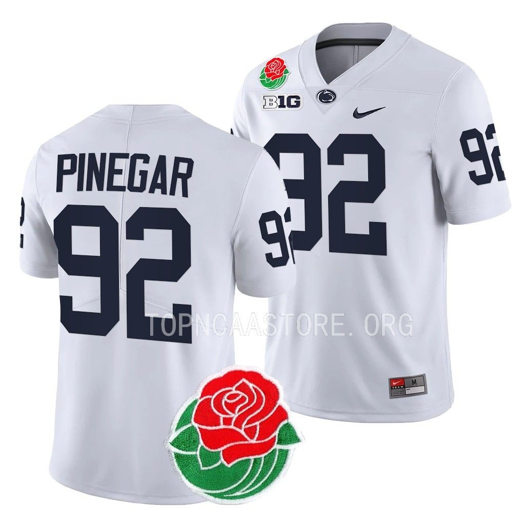 Penn State Nittany Lions Rose Bowl Jake Pinegar #92 White College Jersey LLH89GXV