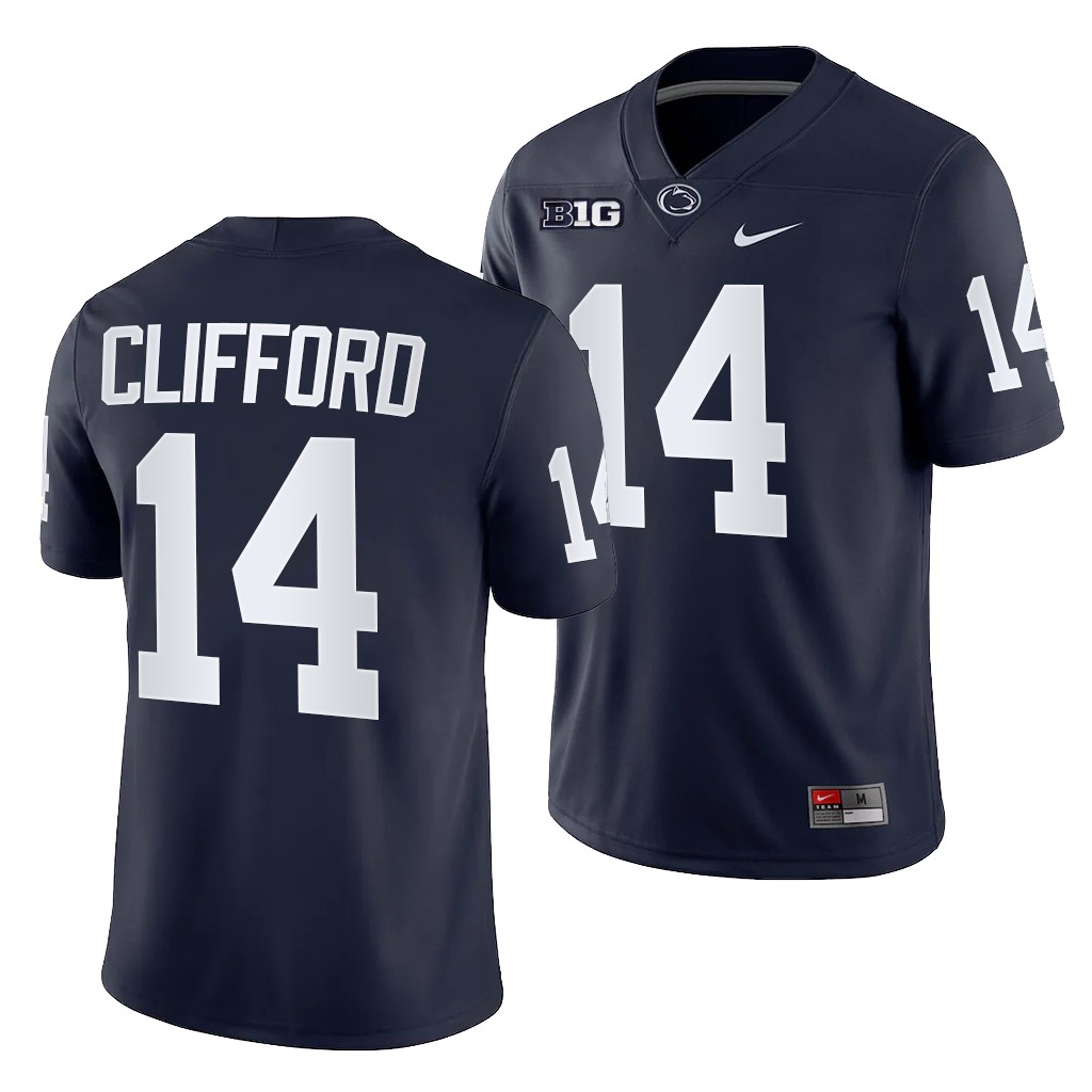 Penn State Nittany Lions Sean Clifford 14 Navy -22 College Game Jersey Men L9TECGXV