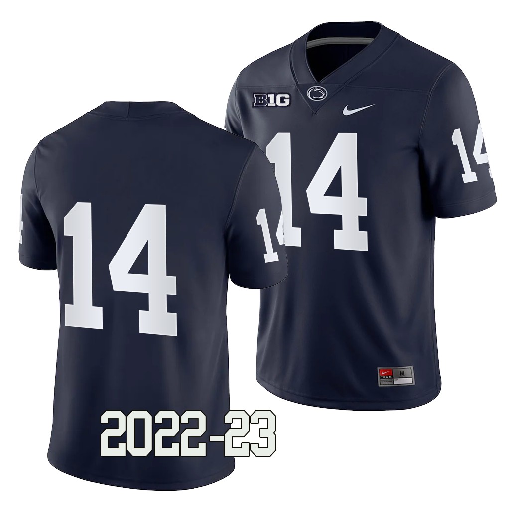Penn State Nittany Lions Sean Clifford Jersey 2022-23 College Navy #14 Game Shirt GHVN4GXV