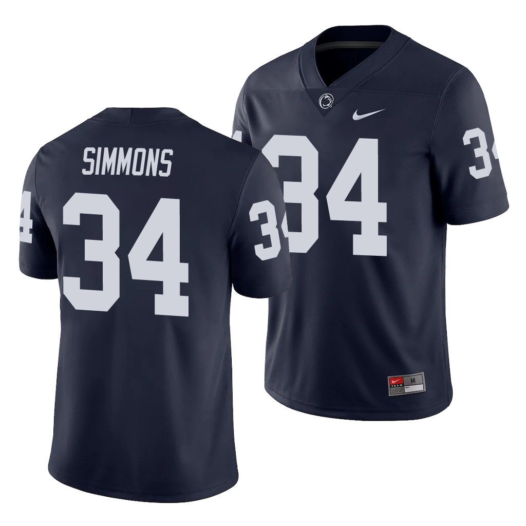 Penn State Nittany Lions Shane Simmons Navy College Game Jersey POWTOGXV