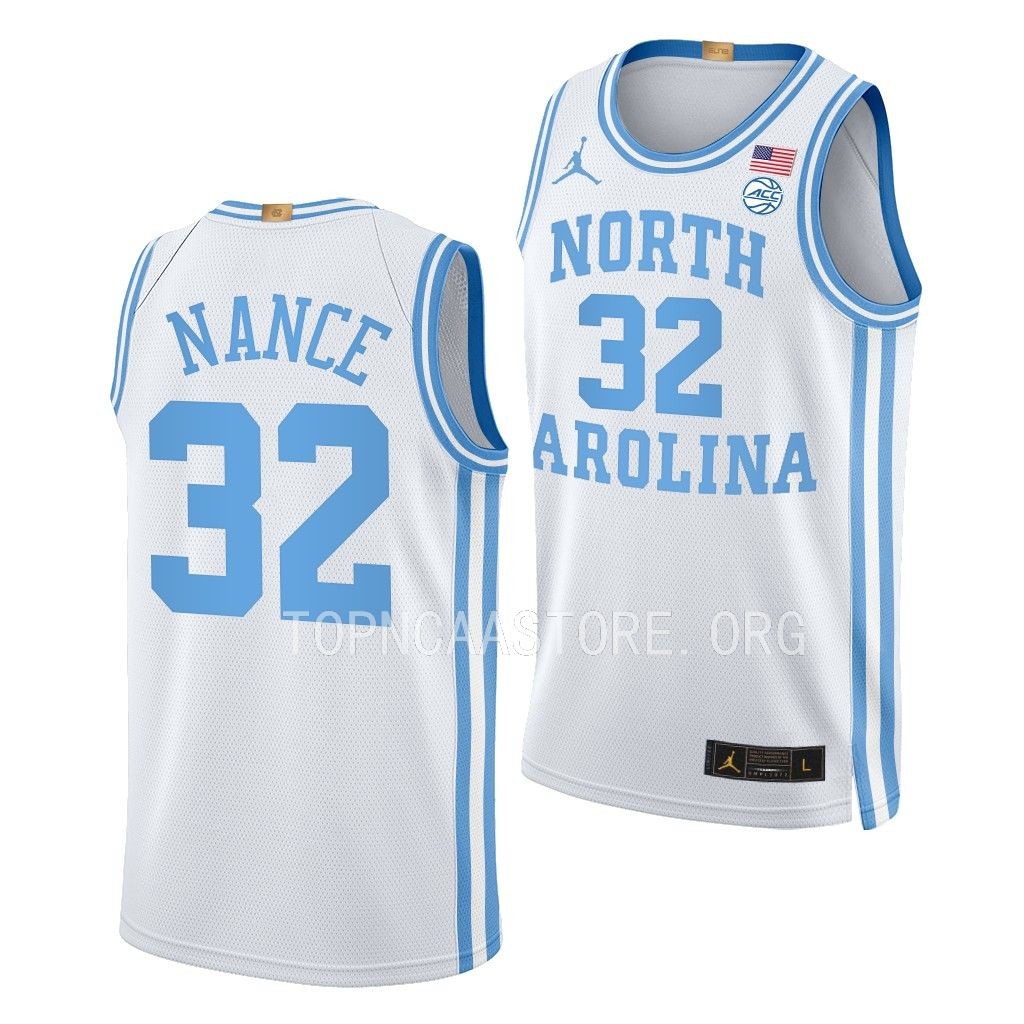 Pete Nance North Carolina Tar Heels #32 White Throwback Jersey 2022-23 Elite TBWRXGXV
