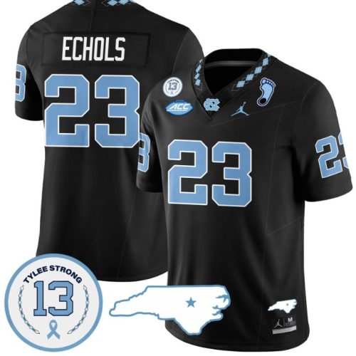 Power Echols Jersey #23 North Carolina Tar Heels Vapor College Football Stitched Black 5XNBYGXV