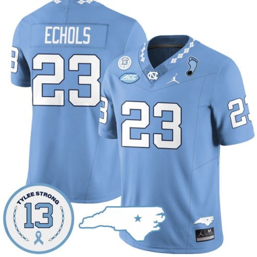 Power Echols Jersey #23 North Carolina Tar Heels Vapor College Football Stitched Blue WSPHPGXV