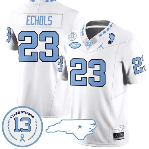 Power Echols Jersey #23 North Carolina Tar Heels Vapor College Football Stitched White LGXJOGXV