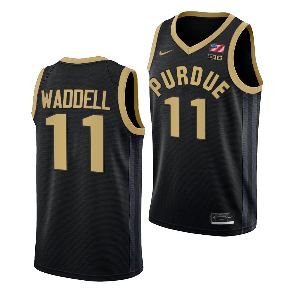 Purdue Boilermakers Brian Waddell College uniform Black #11 Jersey 2022-23 GA5HPGXV