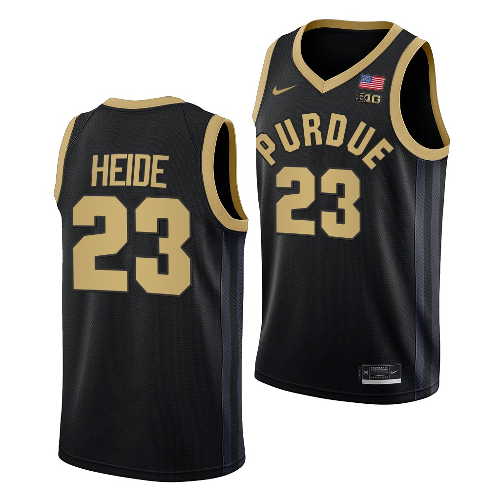 Purdue Boilermakers Cam Heide College uniform Black #23 Jersey 2022-23 LTW1EGXV