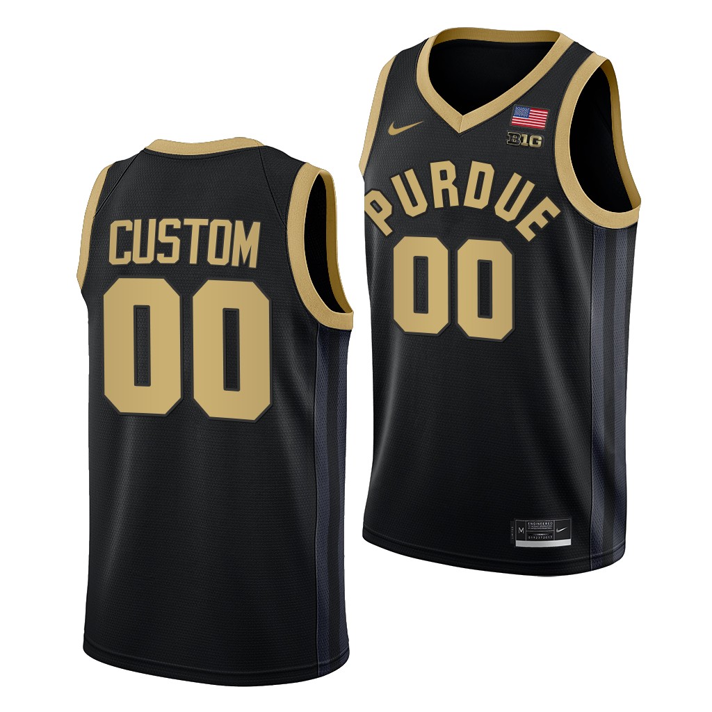 Purdue Boilermakers Custom College uniform Black #00 Jersey 2022-23 9WFZVGXV