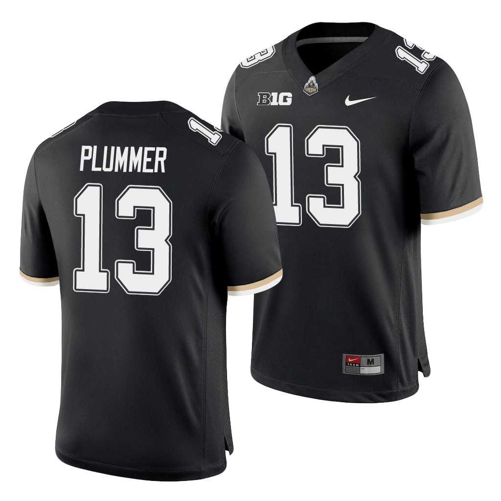 Purdue Boilermakers Jack Plummer Black College Game Jersey A1ZIVGXV