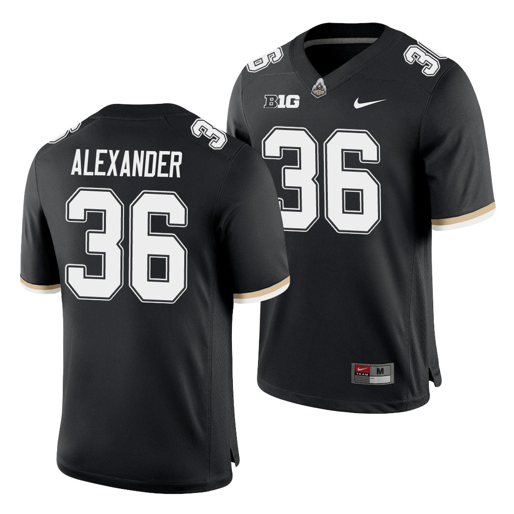 Purdue Boilermakers Jaylan Alexander Black College Game Jersey ED76RGXV